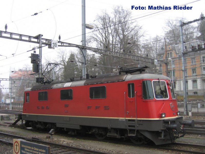 Re 4/4 II 11197 in St. Gallen am 24.12.08 Abgestellt.