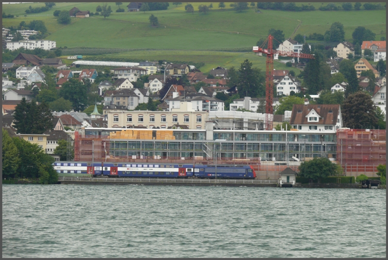 Re 450 DPZ bei Horgen am Zrichsee. (24.06.2009)