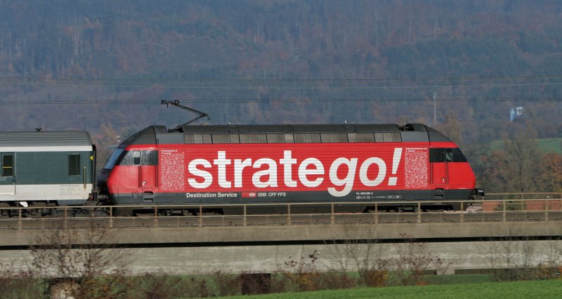 Re 460 038 mit Pendelzug Basel-Zrich, kurz vor Frick