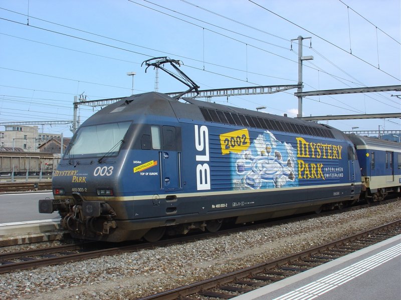 Re 465 003 Mystery Park Yverdon 17 aout 2003