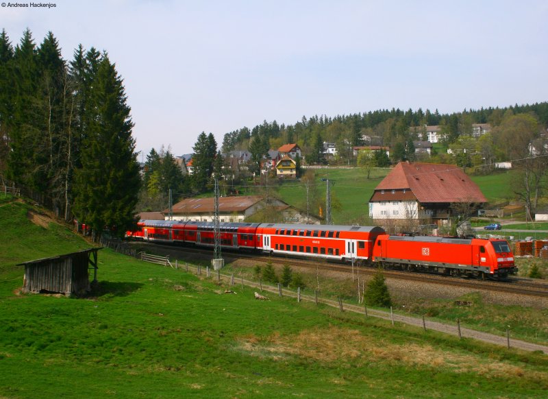 RE 4716(Konstanz-Karlsruhe Hbf) mit Schublok 146 232-4 am km 69,1 22.4.09