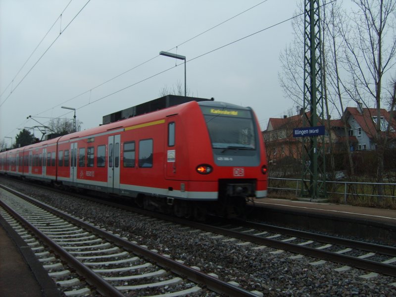 RE nach Karlsruhe in Illingen (Wrtt). 28.01.09
