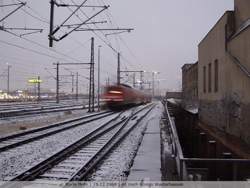 RE2 nach Cottbus fhrt auf Grund von Bauarbeiten zwischen KW und Lbbenau nur bis Knigs Wusterhausen.