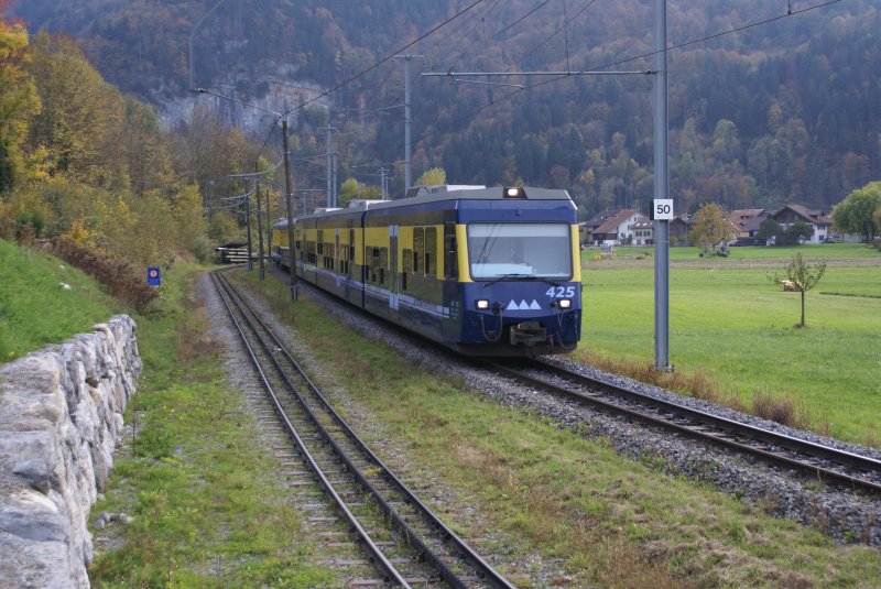 Regio 164/264 nhert sich am 18.10.08 Wilderswil.