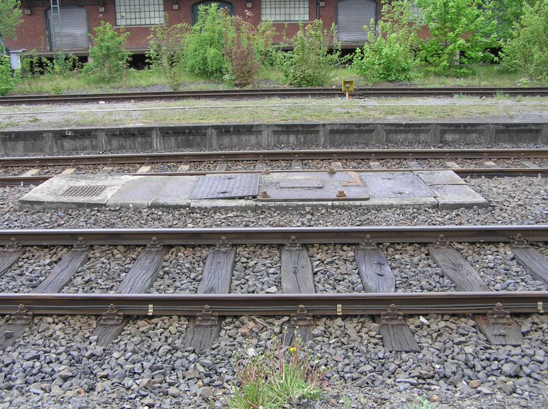 Reste (Spuren) vom ehmaligem Wasserkran in Korbach.