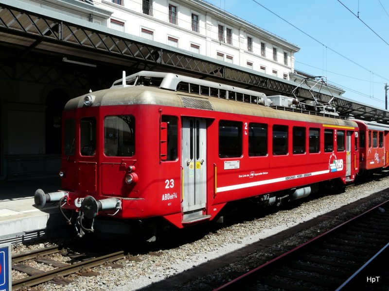 RHB / AB - Zahnradtriebwagen ABDeh 2/4 23 in Rorschach am 16.08.2009