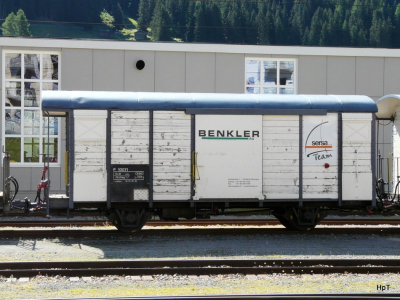 RhB / SERSA  - Gterwagen P 10071 abgestellt in Davos am 26.07.2009