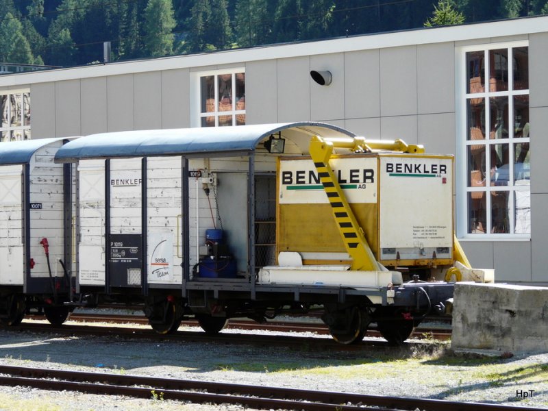 RhB / SERSA  - Gterwagen P 10119 abgestellt in Davos am 26.07.2009