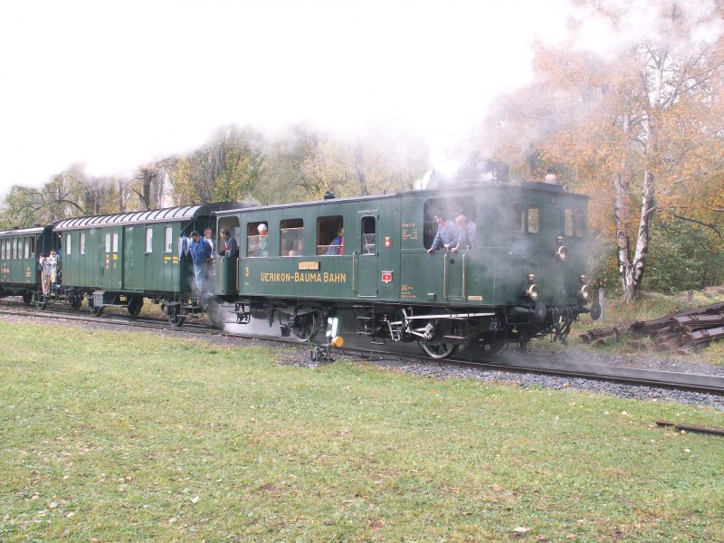 RhB Dampffestival Untervaz 2006.UeBB Dampftriebwagen CZm 1/2 No.31 auf dem Holcim Festgelnde.Untervaz 29.10.06