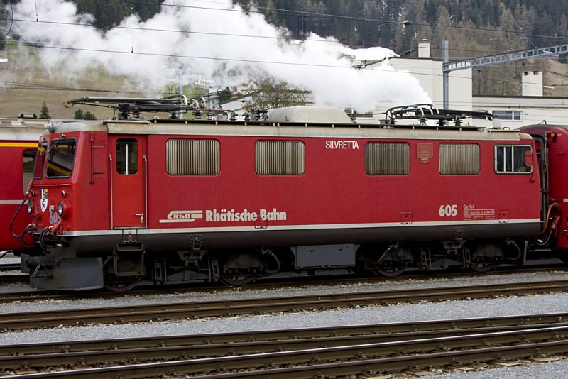 RhB Ge 4/4I 605  Silvretta  11.05.2008 Davos
