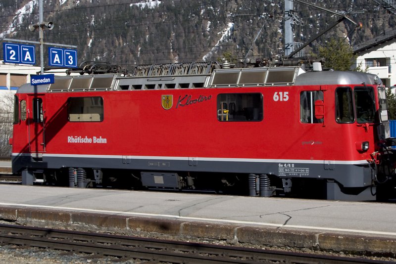 RhB Ge 4/4II 615 Klosters 26.04.2008 Samedan  Graubnden 