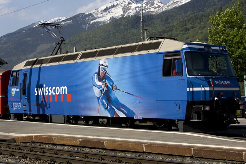 RhB Ge 4/4III 648  Swisscom  11.05.2008 Landquart