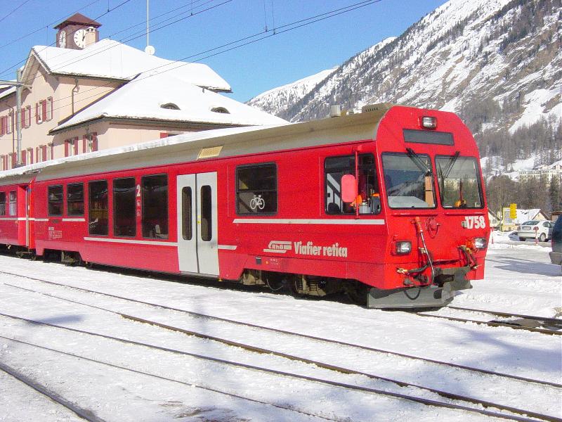 RhB Steuerwagen BDt 1758 am 11.01.03 in Pontresina