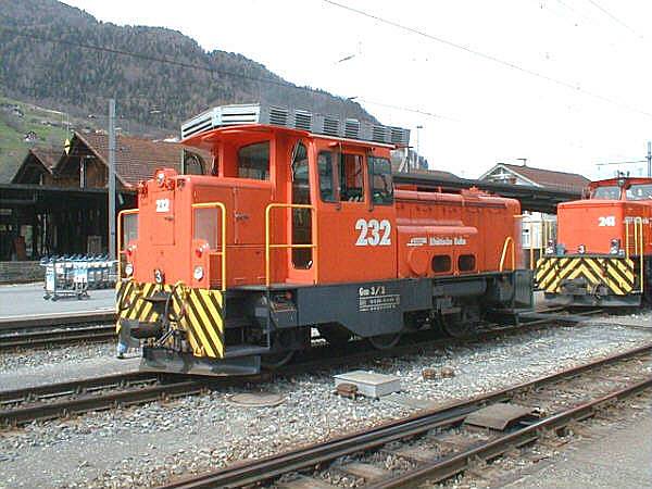 RhB,Rangierlok Gm3/3 in Landquart