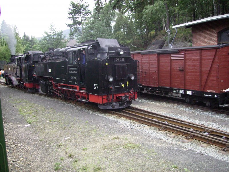 Richtungswechsel im Bahnhof Oybin. Bild vom 16.06.06