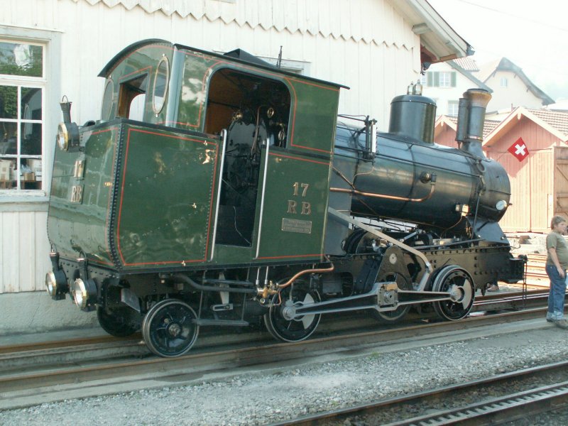 Rigi Zahnraddampflok Nr.17(SLM 1925)beim Dampffest in Goldau.23.05.09