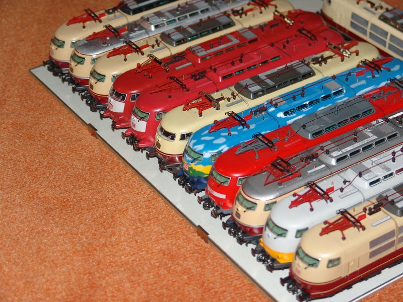 roco von vorn 103 132,103 101,E03 002, 103 233,220,240,172,231,109,E03 001 und 750 001