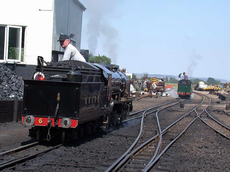 Romney, Hythe & Dymchurch Railway (20.07.2001)
In New Romney gibts einen Lokwechsel.