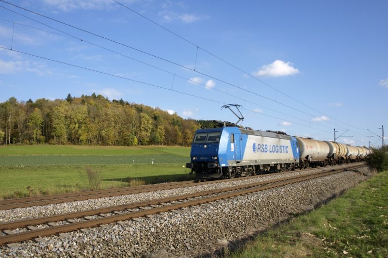 RSB Logistic Gterzug vor herbstlicher Kulisse zwischen Mindelaltheim und Offingen. 20.10.2008