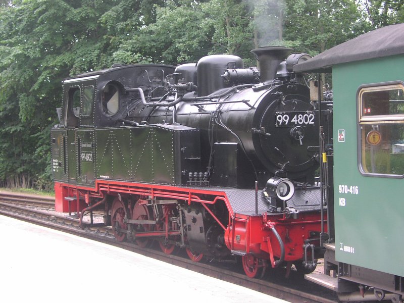 Rgen 2003 - das Warten hat sich gelohnt = mit  Anhngsel  geht es zurck nach Binz 