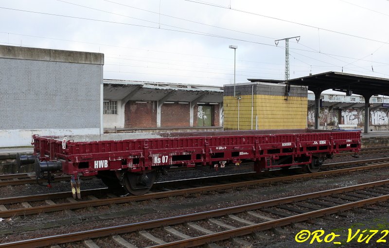 Rungenwagen der Hochwaldbahn, abgestellt im Dortmunder Hbf. 06.01.2008.