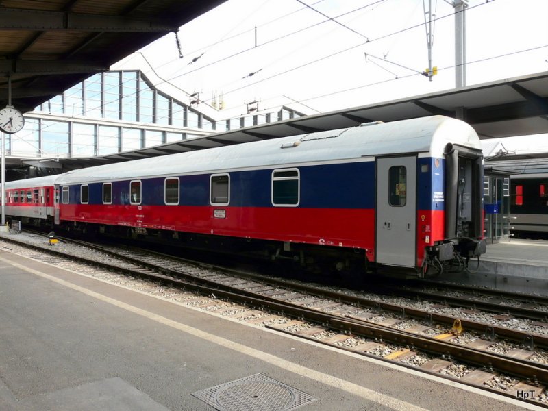 Russischer Schlafwagen WLABmee 62 20 71-90 263-0 im Bahnhof Basel SBB am 11.05.2009