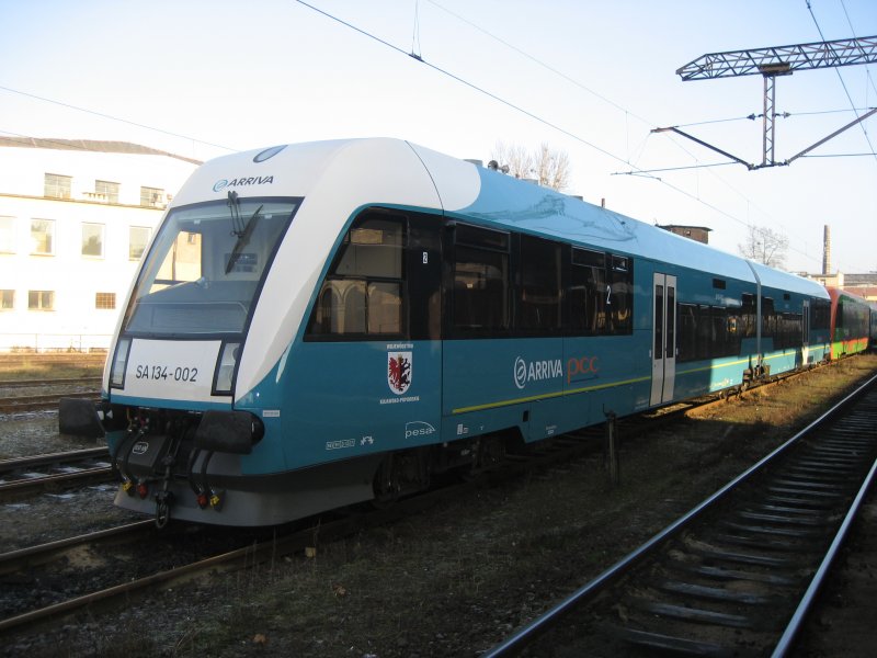 SA134-002 von der ARRIVA pcc am 29.12.2007 im Hauptbahnhof Bydgoszcz.