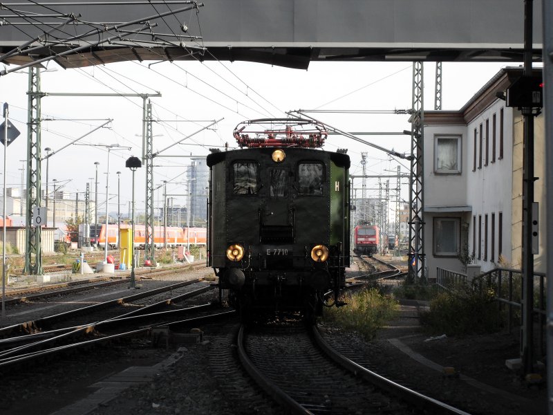 Saisonabschluß im EBM Dresden Altstadt am 03.10.09,  E 7710 kurz vor der Einfahrt zum EBM,
www.igbwdresdenaltstadt.de,
