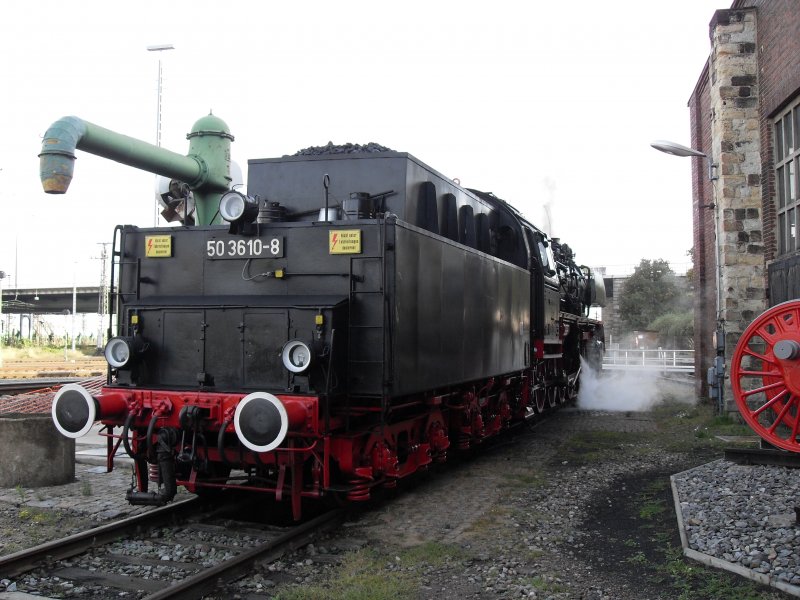 Saisonabschlu� im Eisenbahnmuseum Dresden Altstadt am 03.10.09, 50 3610-8
www.igbwdresdenaltstadt.de