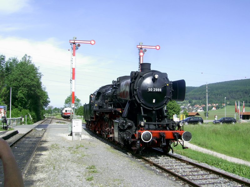 Sauschwnzlebahn, rangieren im Bf Blumberg 2008