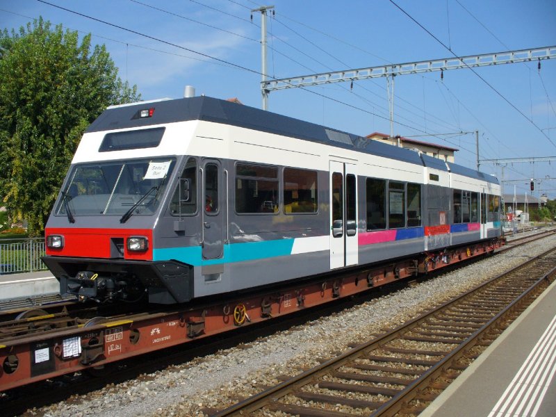 SBB + asm /BTI -  Be 2/6  509 auf 2 Rollschemel Uaikk in Kerzers am 17.09.2207