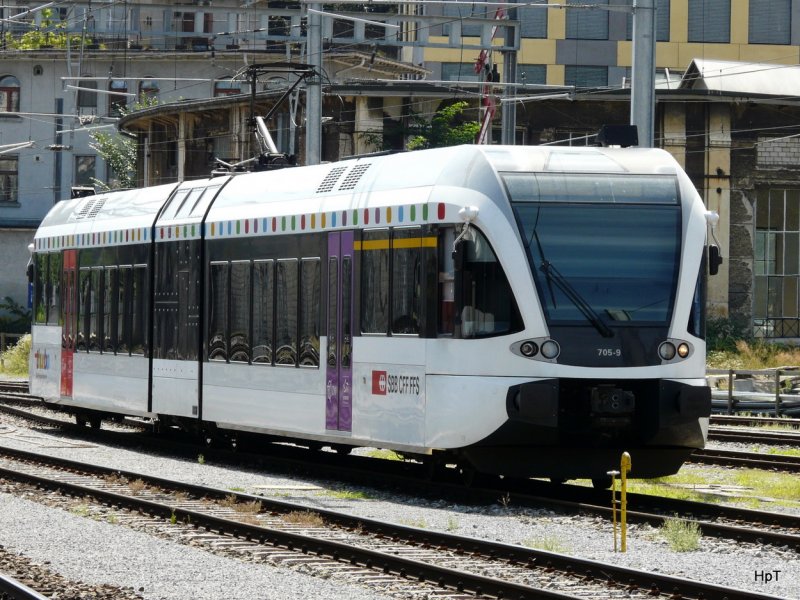 SBB / Thurbo - RABe 2/6  526 705-9 abgestellt im Bahnhofsareal von St.Gallen am 16.08.2009