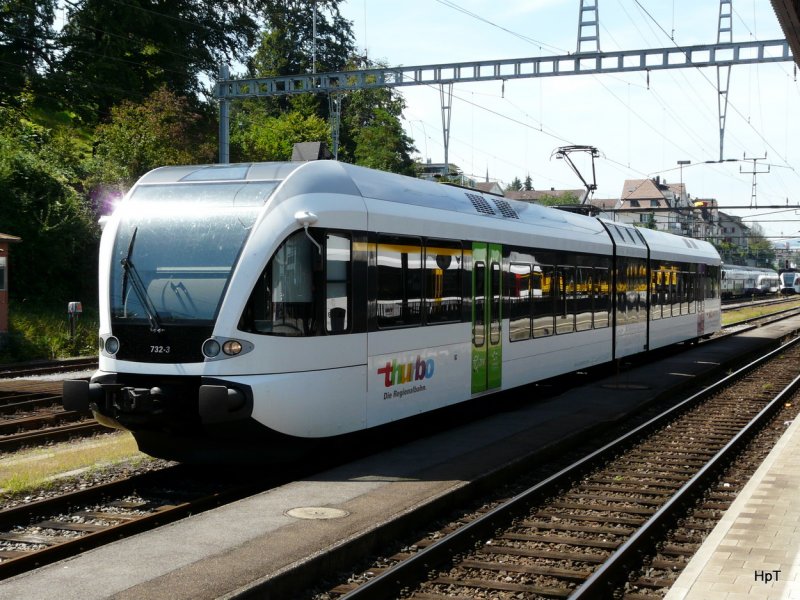 SBB / Thurbo - RABe 2/6  526 732-3 abgestellt im Bahnhofsareal von Rorschach am 16.08.2009