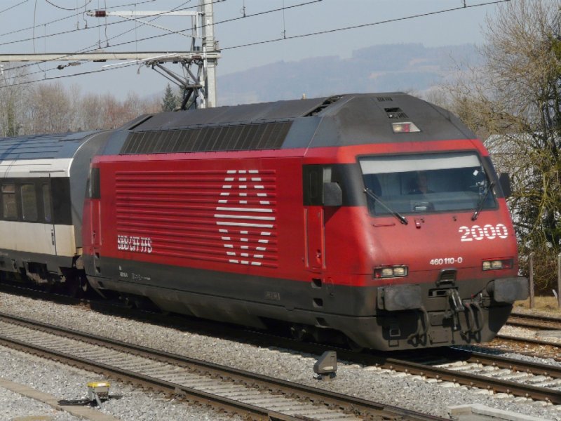 SBB - 460 110-0 unterwegs nach Luzern bei Sursee am 17.02.2008