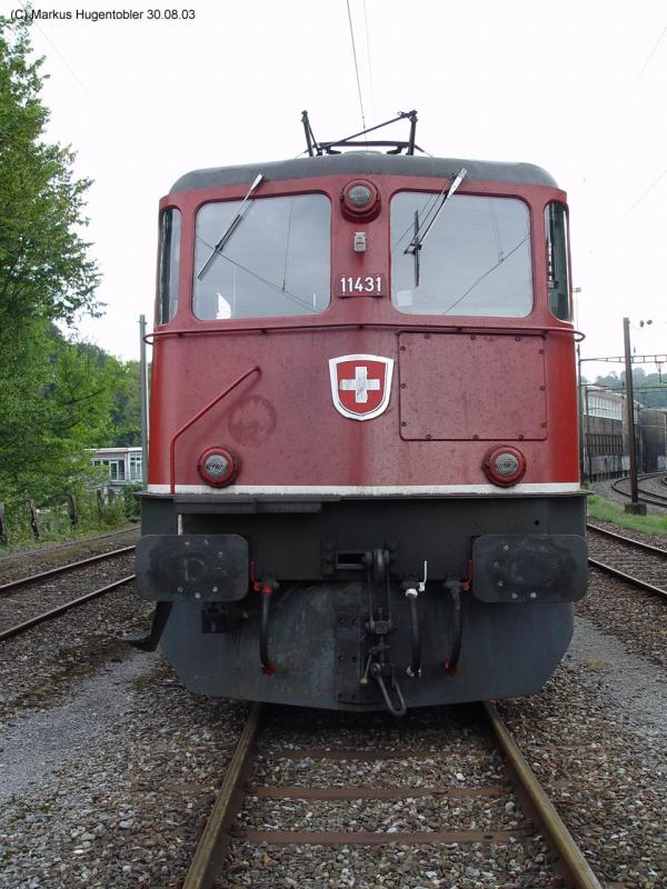 SBB Ae 6/6 11431 abgestellt am 30.08.03 in Schaffhausen