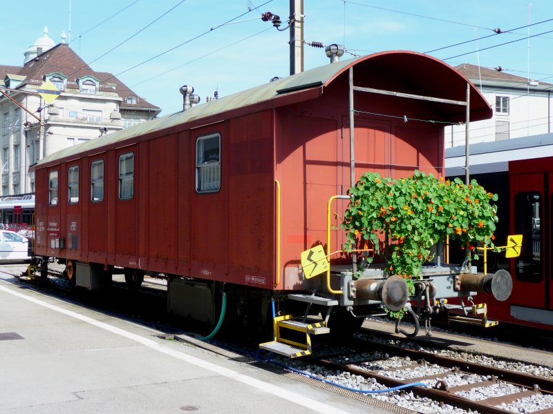 SBB - Baudienstwagen Xs 40 85 95 32 725-0 abgestellt im Bahnhof von St.Gallen am 03.09.2008