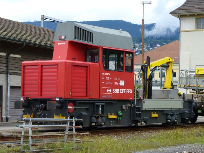 SBB - Baudiesnt Tm 2/2  234 137-8 Abgestellt in Biel / Bienne am 10.07.2007