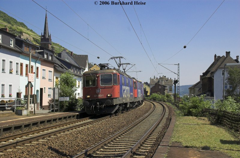 SBB Cargo 421 383 am 17.6.2006 in Lorchhausen