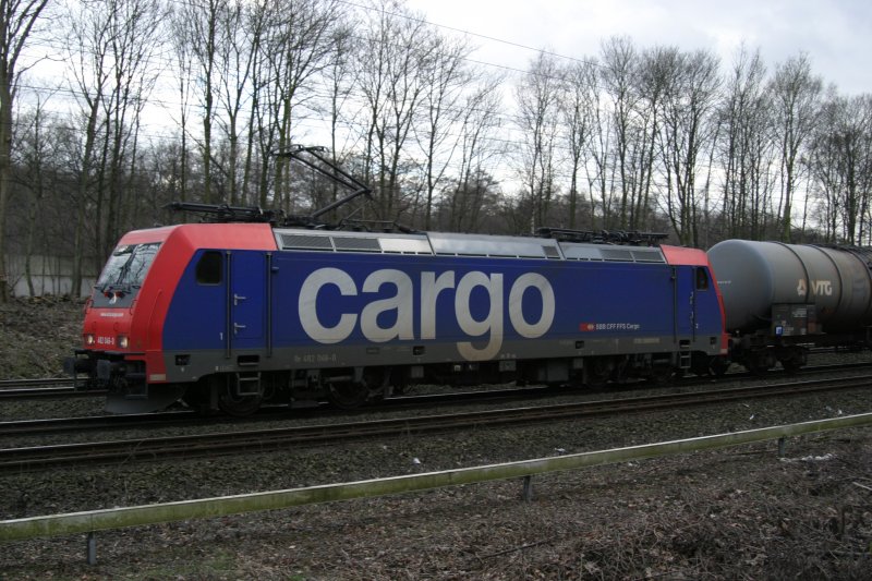 SBB Cargo 482 046-8 am 11.3.09 in Duisurg