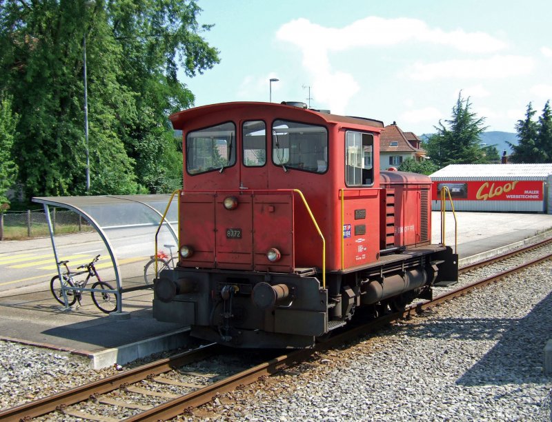 SBB-Cargo: Das Rangiertier von Rothrist stellt der Tm IV 8772 dar. (Rothrist, 16.7.09)