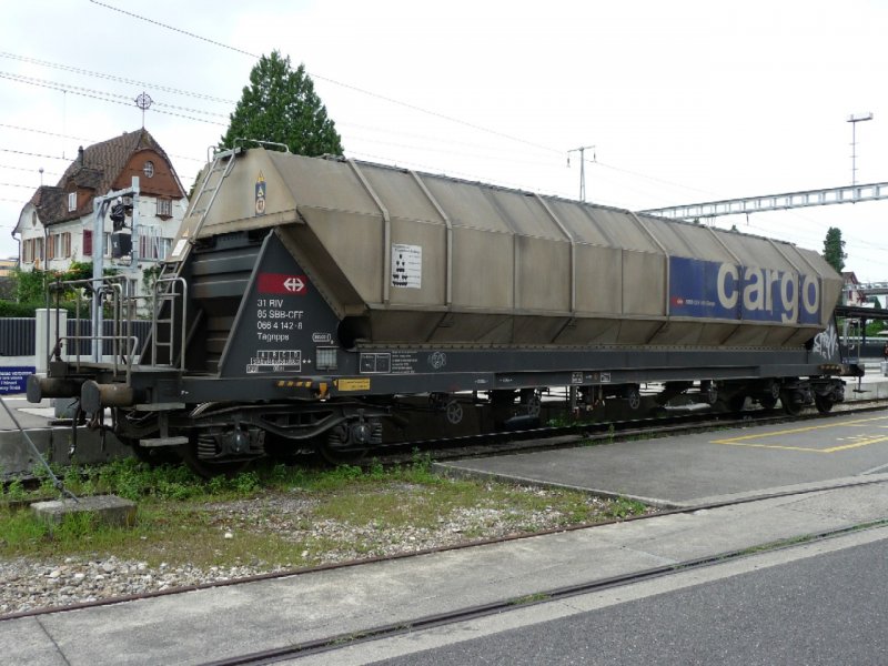 SBB cargo - Gterwagen Tagnpps 31 85 066 4 142-8 in Sursee am 02.08.2008