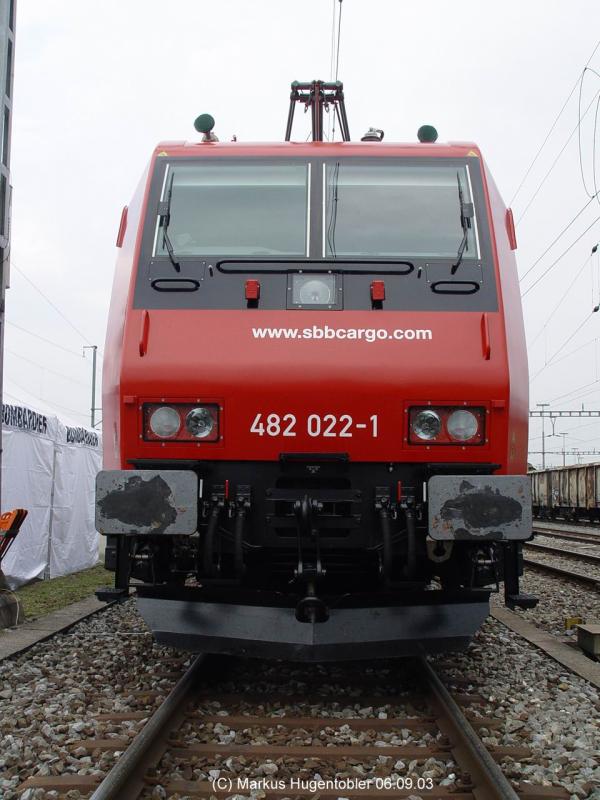 SBB Cargo Re 482 022-1 am 06.09.03 im Rangierbahnhof Limmattal  RBL  anlsslich des Jubilums 25 Jahre Rangierbahnhof Limmattal  RBL 
