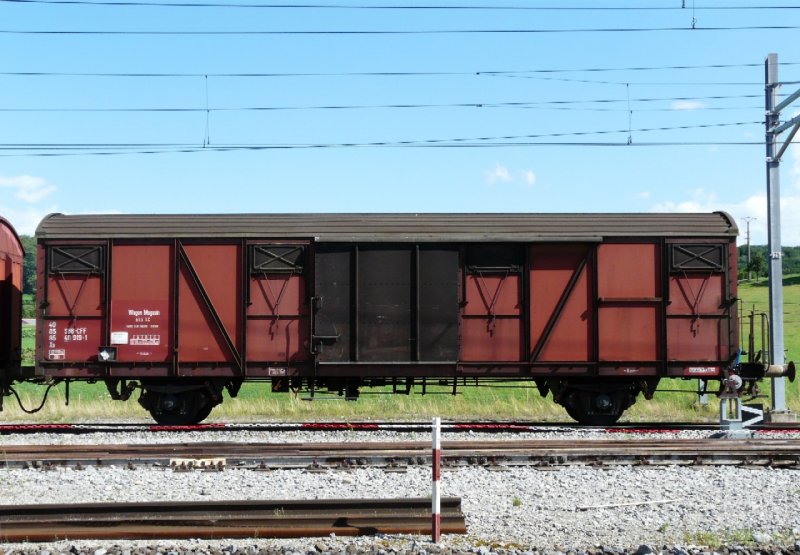 SBB - Diesntwagen Xs 40 85 95 48 919-1 in Lwenberg am 07.07.2008
