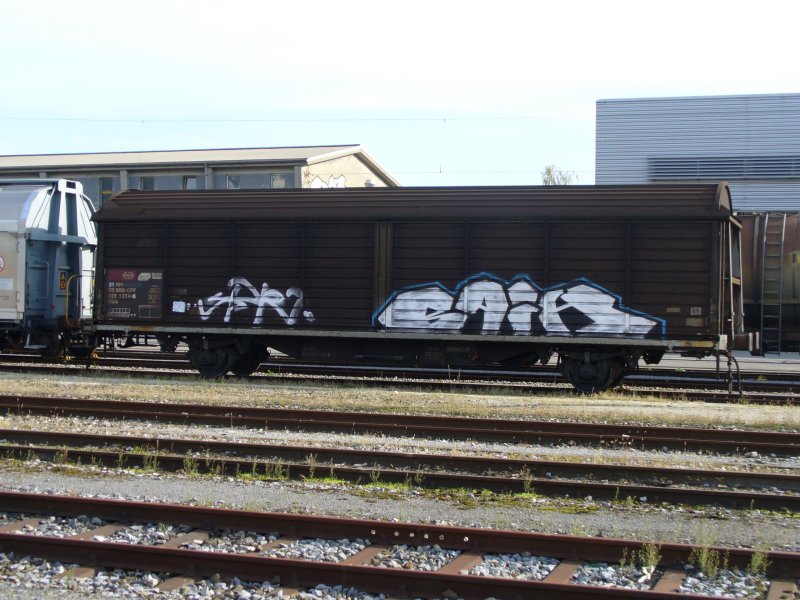SBB Gterwagen Typ Hbis 21 85 225 1 274-6 im SBB Gterbahnhof von Biel - Bienne am 05.11.2006
