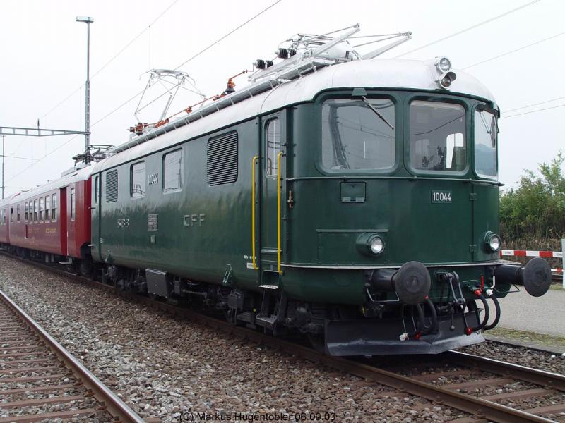 SBB Historic Re 4/4 I 10044 am 06.09.03 im Rangierbahnhof Limmattal  RBL  anlsslich des Jubilums 25 Jahre Rangierbahnhof Limmattal  RBL 
