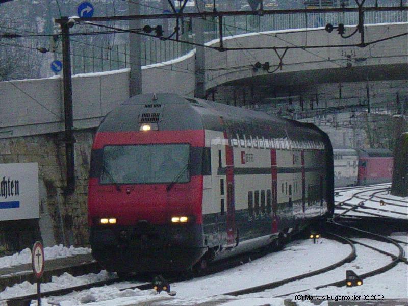 SBB IC 2000 Pendel Einfahrt in Schaffhausen am 08.02.2003