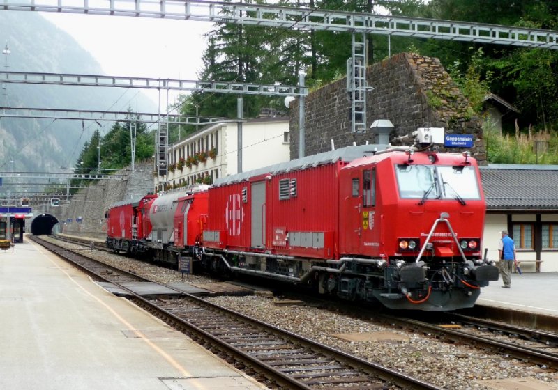 SBB - Lschzug XTmas 80 85 988 2 925-3 unterwegs in Goppenstein am 11.08.2008
