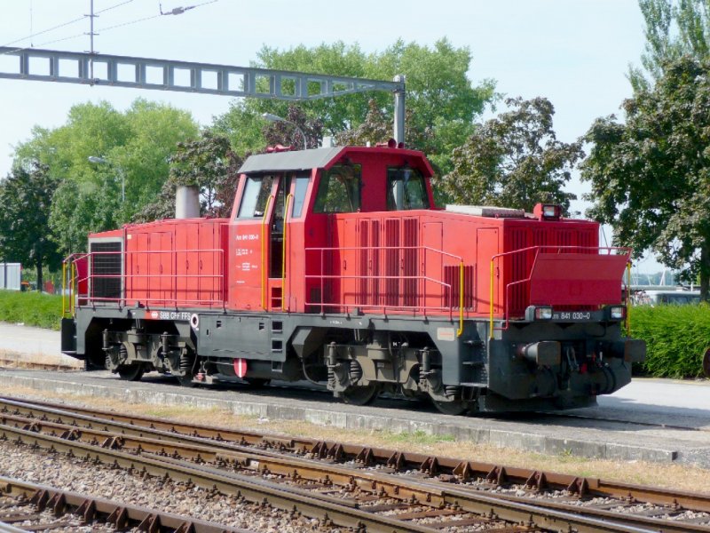 SBB - Rangierlok Am 841 030-0 abgestellt im Bahnhof von Rorschach am 03.09.2008