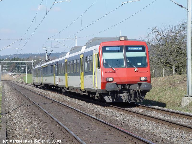 SBB RBDe 560 Pendel (NPZ) als S1 Wil-Altsttten SG am 15.03.03 bei Algetshausen-Henau