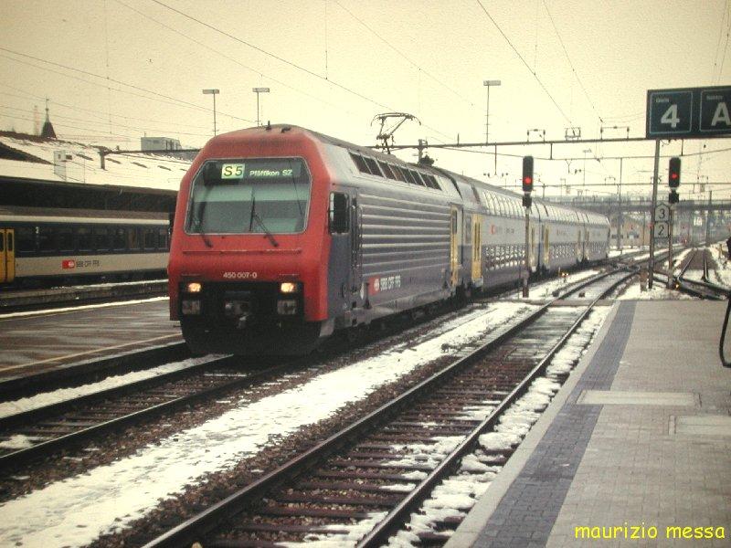 SBB Re 450 007 - Rapperswil - 11.01.1997